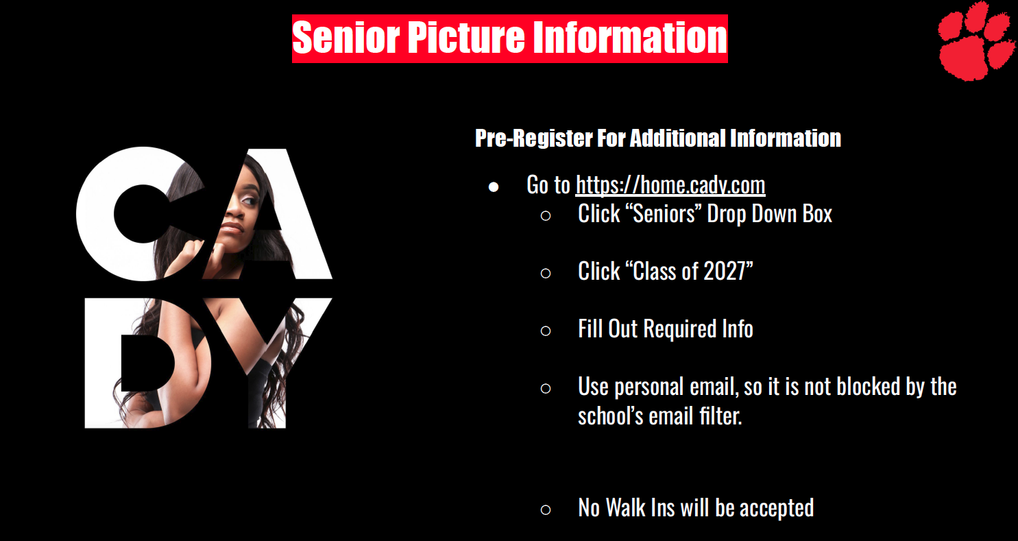 senior picture information